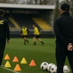 NAC Breda werkt op het trainingsveld terwijl de toekomst van assistent Tomasz Kaczmarek onzeker is.