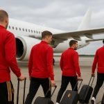 De Rode Duivels vertrekken op de luchthaven van Zaventem richting Atlanta.