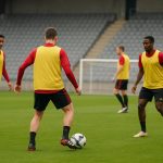 Spelers van de Rode Duivels op training in aanloop naar een selectieperiode