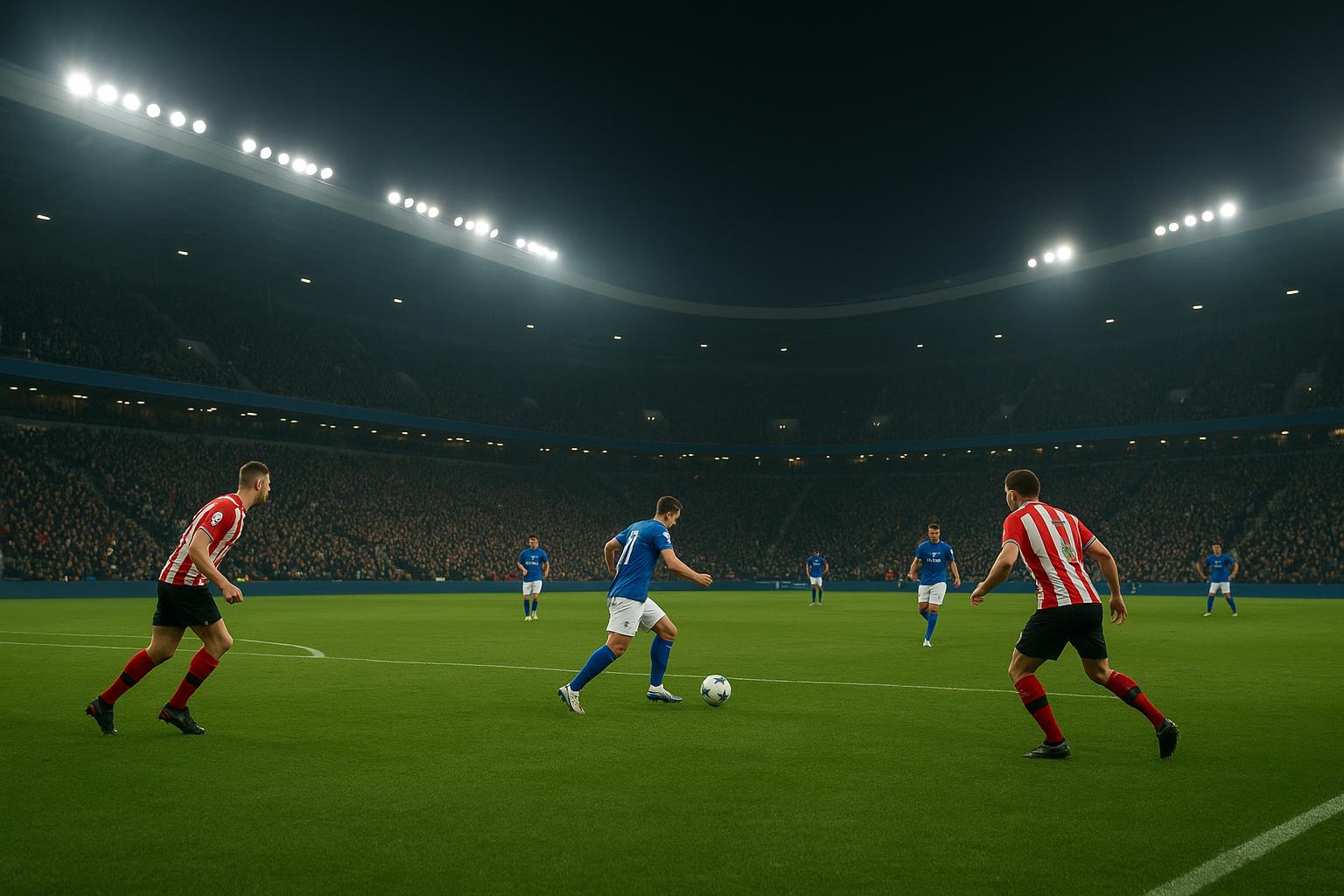 Sfeerbeeld in een Jupiler Pro League-stadion tijdens de titelstrijd