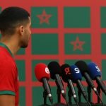 Rayane Bounida op training na zijn oproep voor Marokko