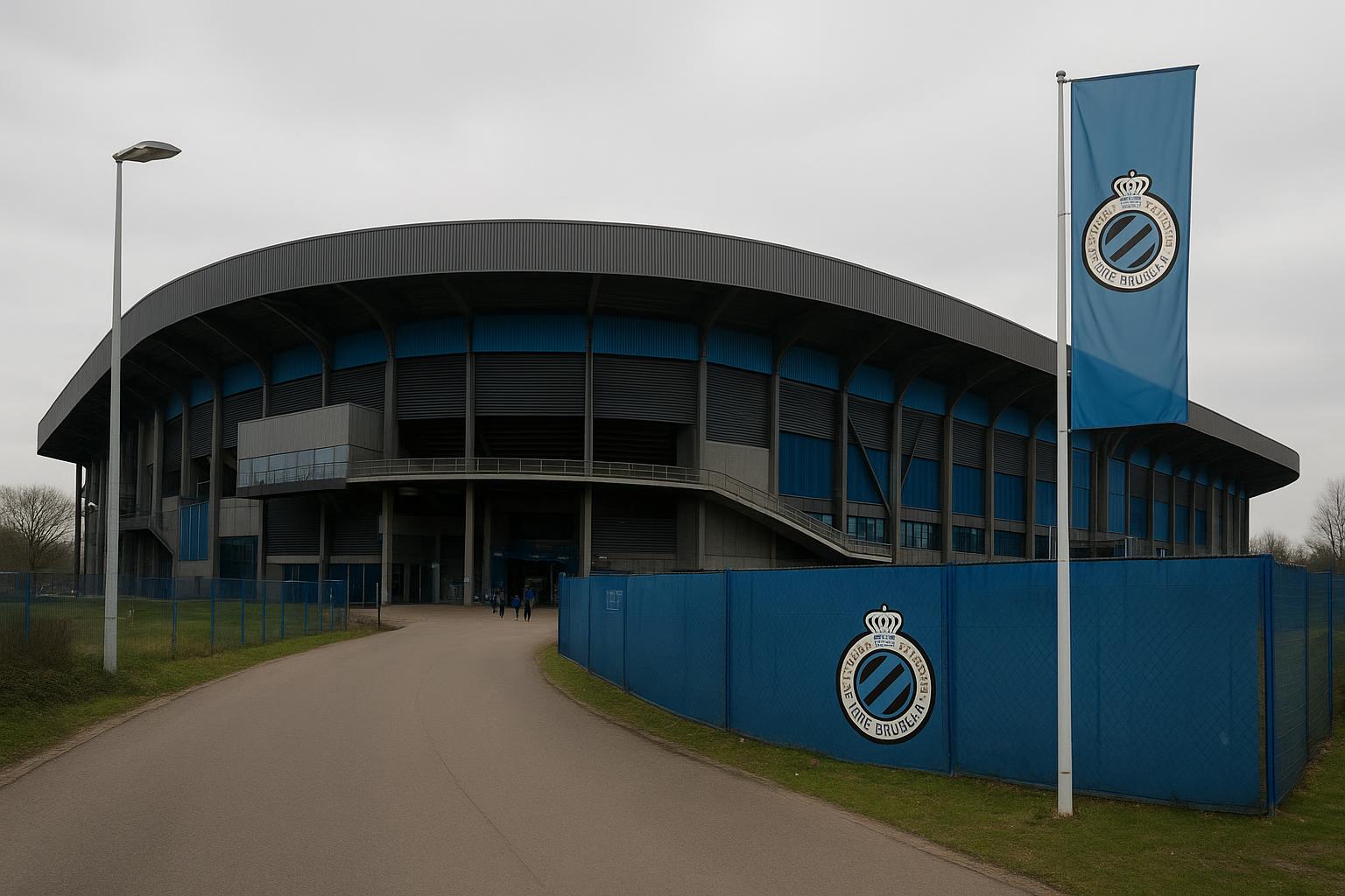 Sfeerbeeld rond het stadion van Club Brugge zonder herkenbare supportersgezichten