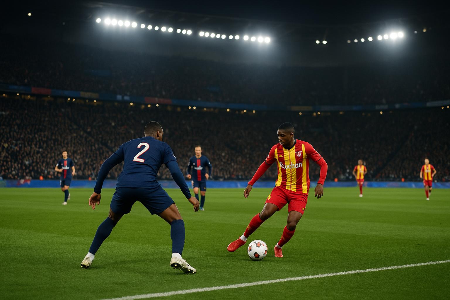 Sfeershot in een Frans stadion rond PSG tegen RC Lens