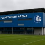 Stadionomgeving van KAA Gent aan de Planet Group arena bij nieuws over het financiële beleid
