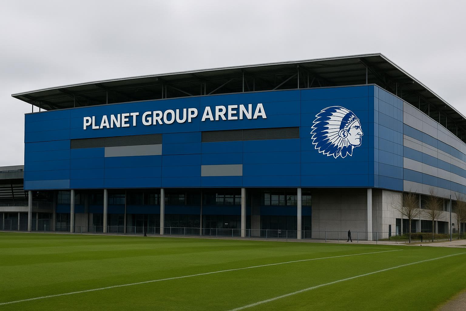 Stadionomgeving van KAA Gent aan de Planet Group arena bij nieuws over het financiรซle beleid