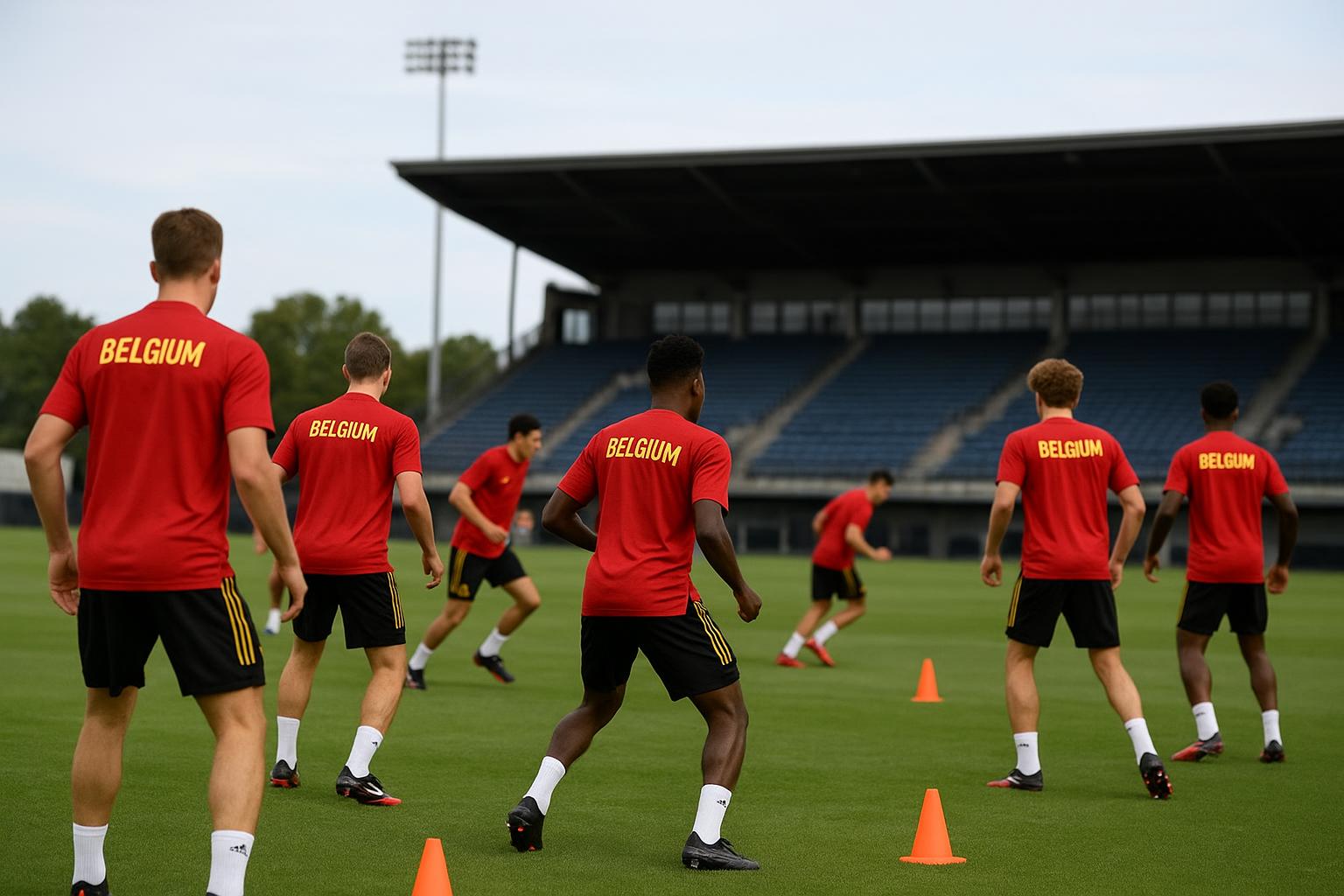 Training van de Rode Duivels tijdens de stage in de Verenigde Staten