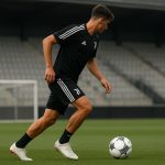 Francisco Conceição in trainingscontext bij Juventus, gezien vanop afstand