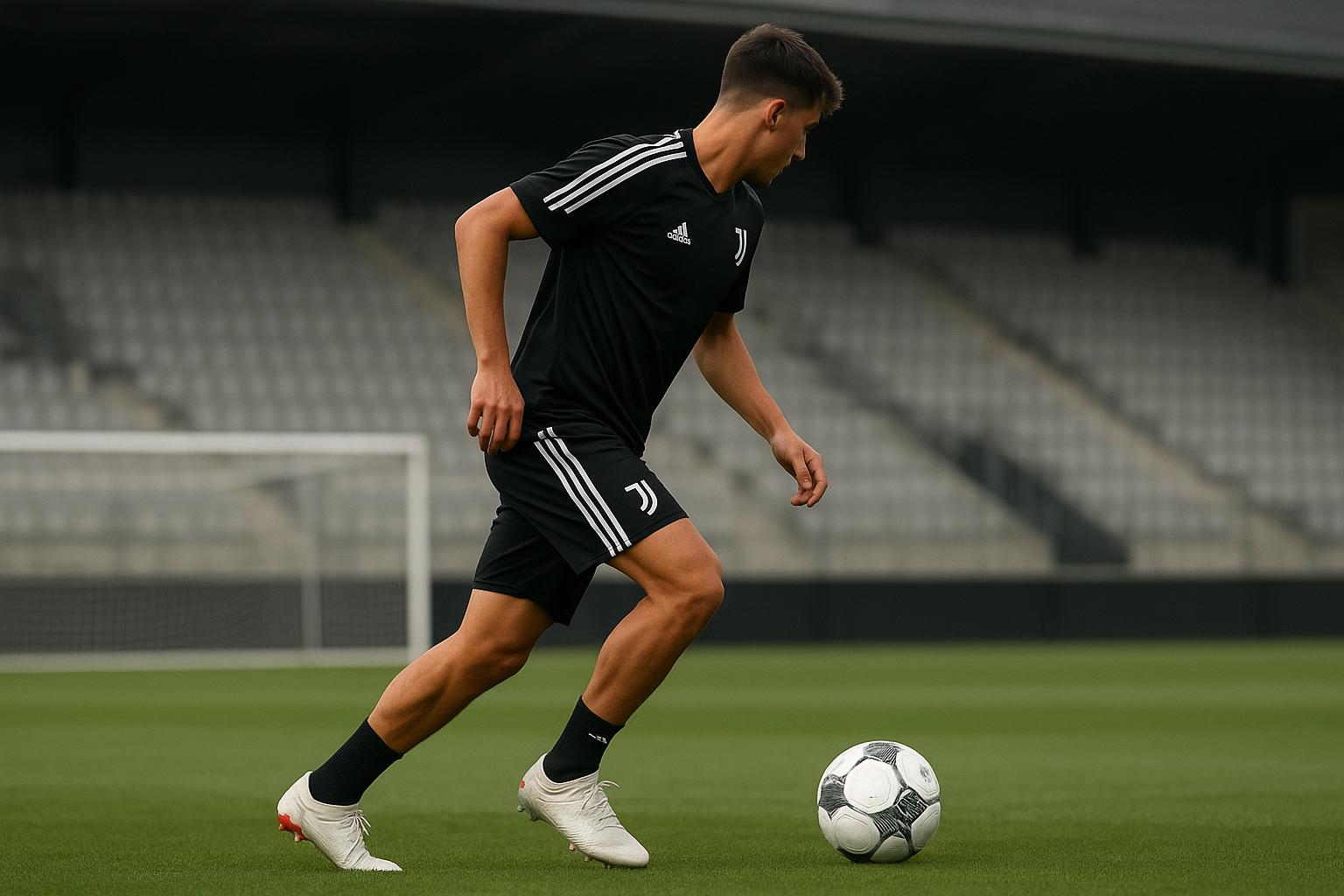 Francisco Conceiรงรฃo in trainingscontext bij Juventus, gezien vanop afstand