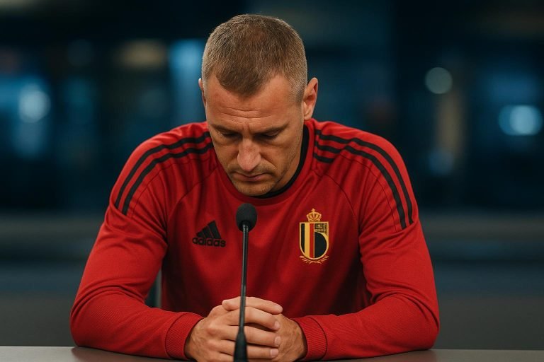 Sfeerbeeld van een tv-studio met microfoon, passend bij de verklaring van Mike Verstraeten