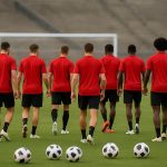 De Rode Duivels tijdens een trainingssessie in de Verenigde Staten in aanloop naar het WK.