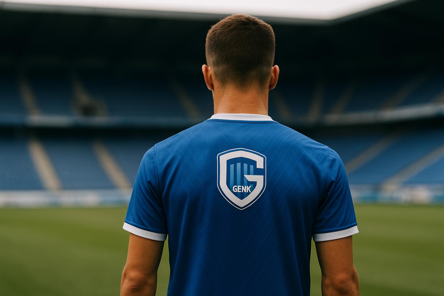 Konstantinos Karetsas van KRC Genk in actie tijdens een wedstrijd