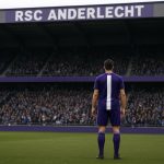 Sfeerbeeld rond het stadion van RSC Anderlecht op een wedstrijddag, zonder herkenbare gezichten.