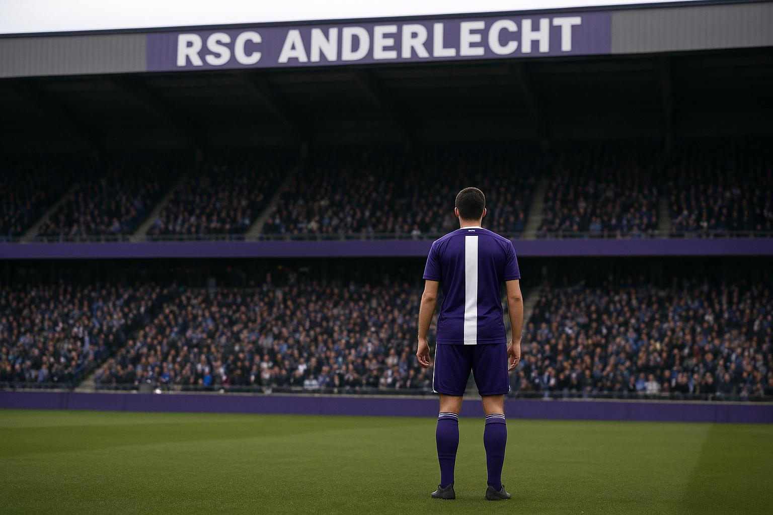 Sfeerbeeld rond het stadion van RSC Anderlecht op een wedstrijddag, zonder herkenbare gezichten.