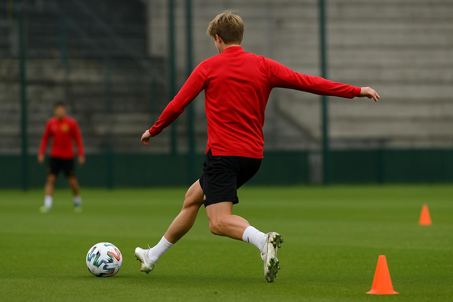 Charles De Ketelaere in training bij de Rode Duivels