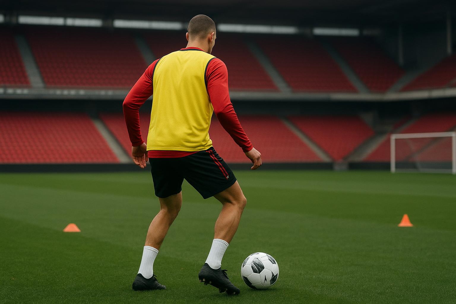 Nathan Ngoy in trainingscontext bij de Rode Duivels