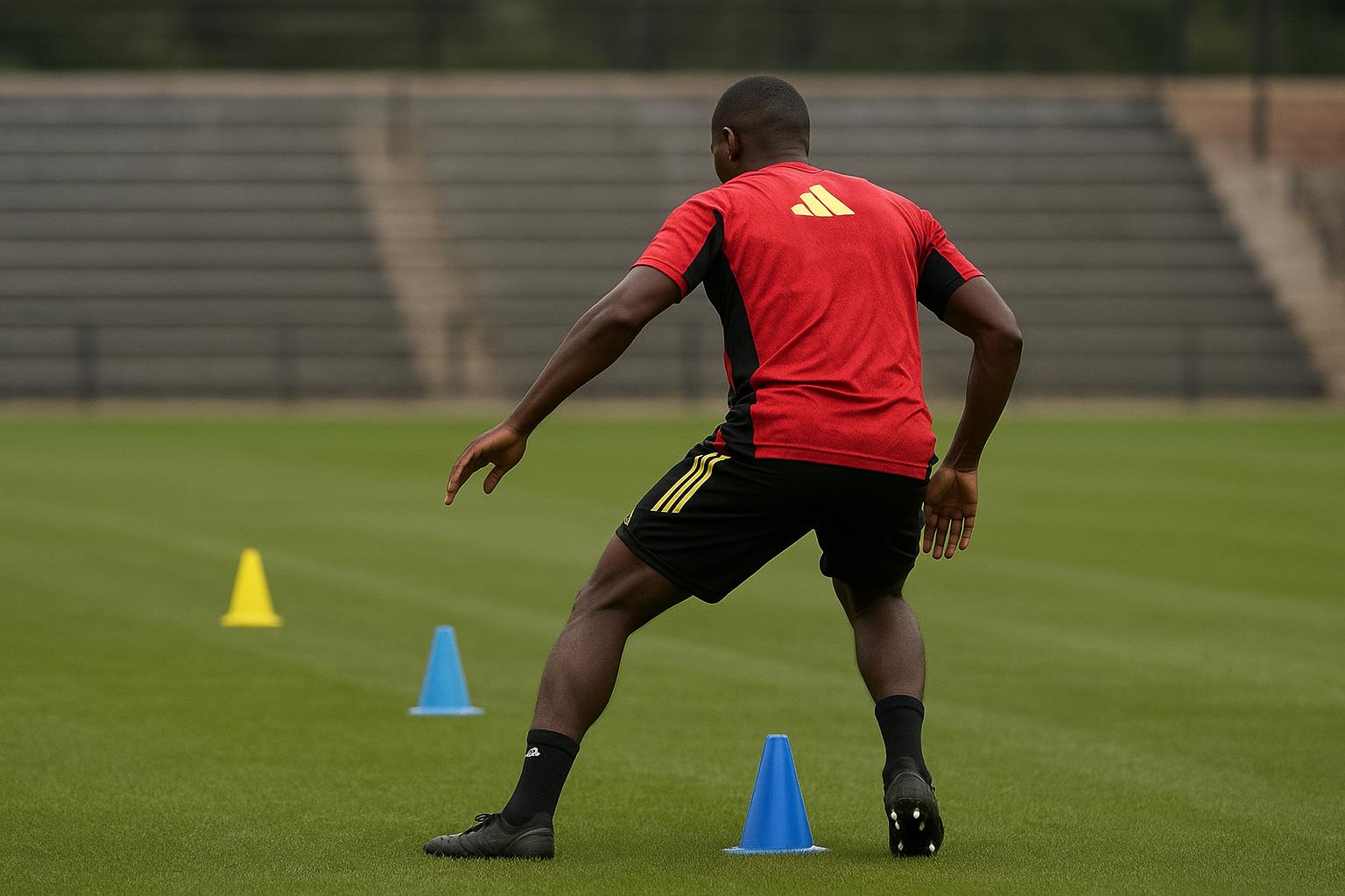 Maxim De Cuyper tijdens een training van de Rode Duivels