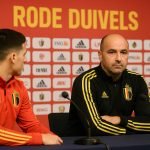 Vincent Mannaert van de KBVB tijdens een persmoment bij de Rode Duivels
