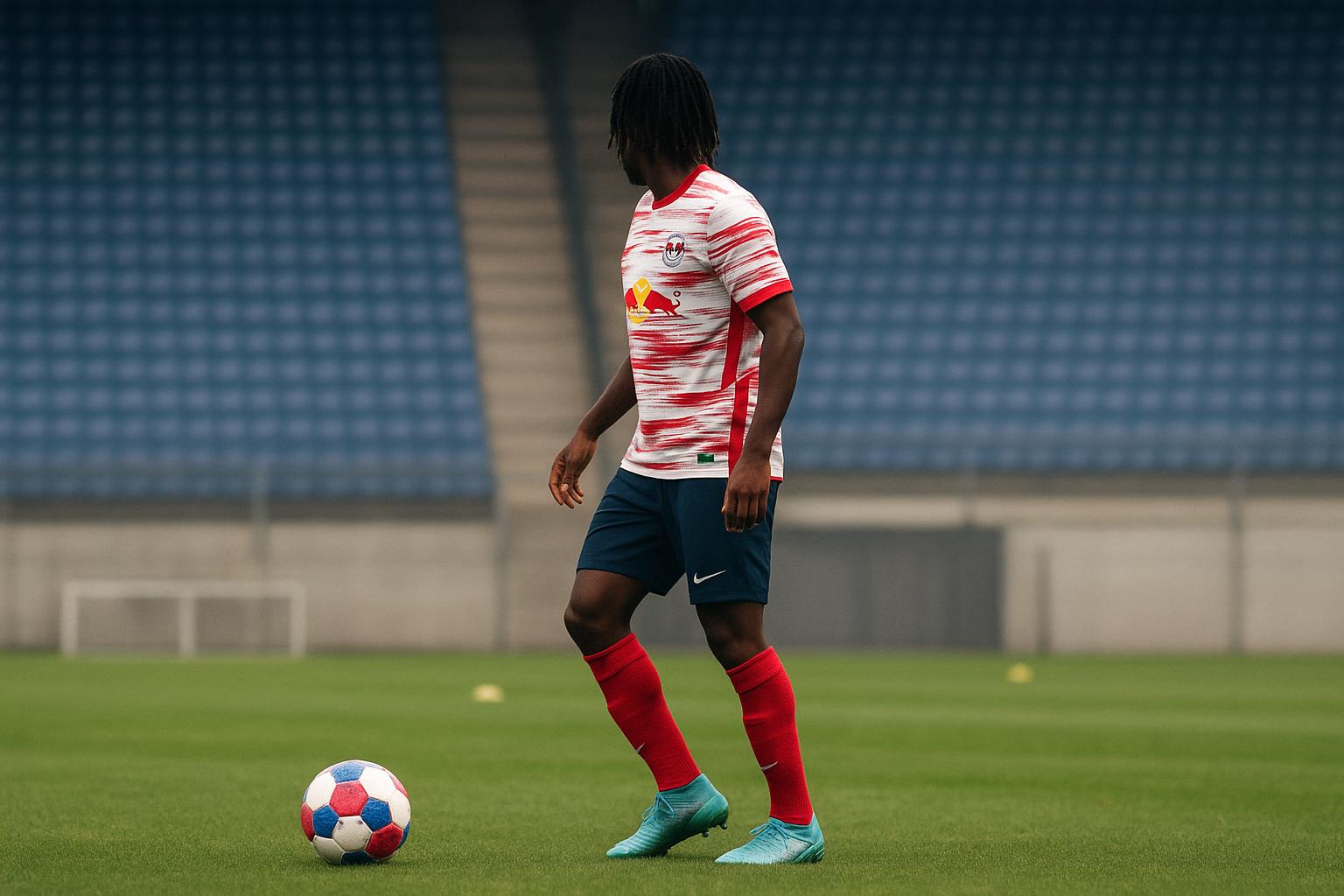 Johan Bakayoko op training bij RB Leipzig, in aanloop naar transfergeruchten