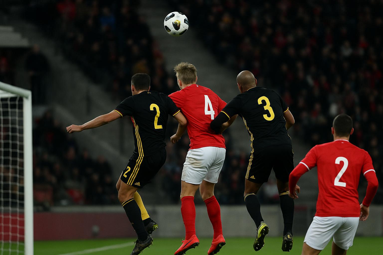 Sfeerbeeld van de Belgische Beloften in actie tegen Oostenrijk in de EK-kwalificatie