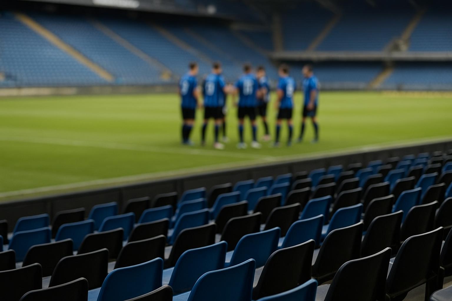 Sfeerbeeld in het Jan Breydelstadion bij Club Brugge, in transfercontext zonder herkenbare gezichten