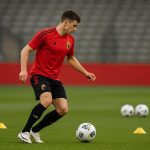 Alexis Saelemaekers op training bij de Rode Duivels in aanloop naar de oefenmatch tegen de Verenigde Staten