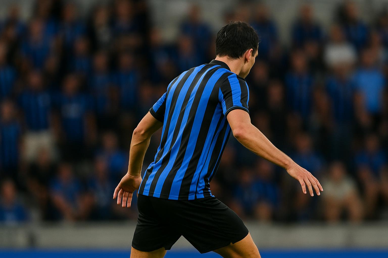 Spelmoment rond Nicoló Tresoldi bij Club Brugge zonder herkenbare gezichten