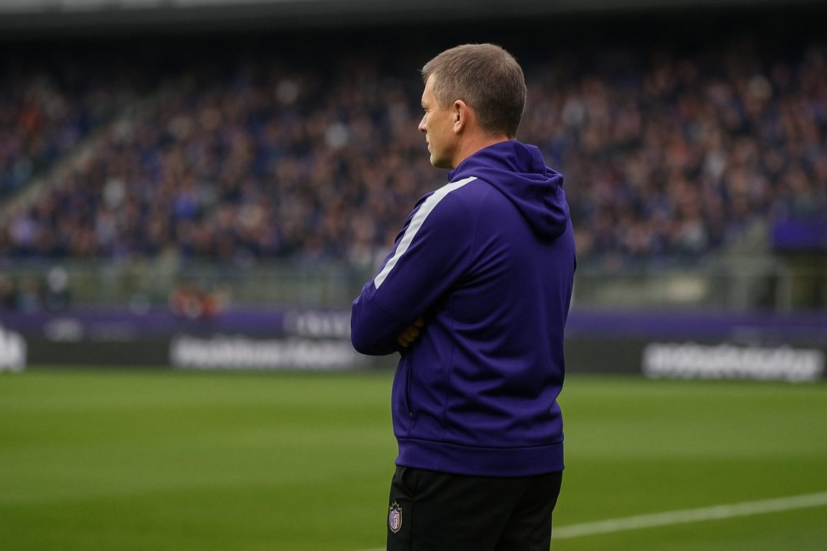 Jérémy Taravel langs de zijlijn bij RSC Anderlecht