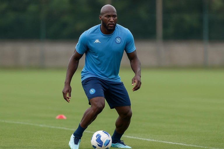 Romelu Lukaku in trainingscontext, met focus op een mogelijke volgende stap in zijn carrière.
