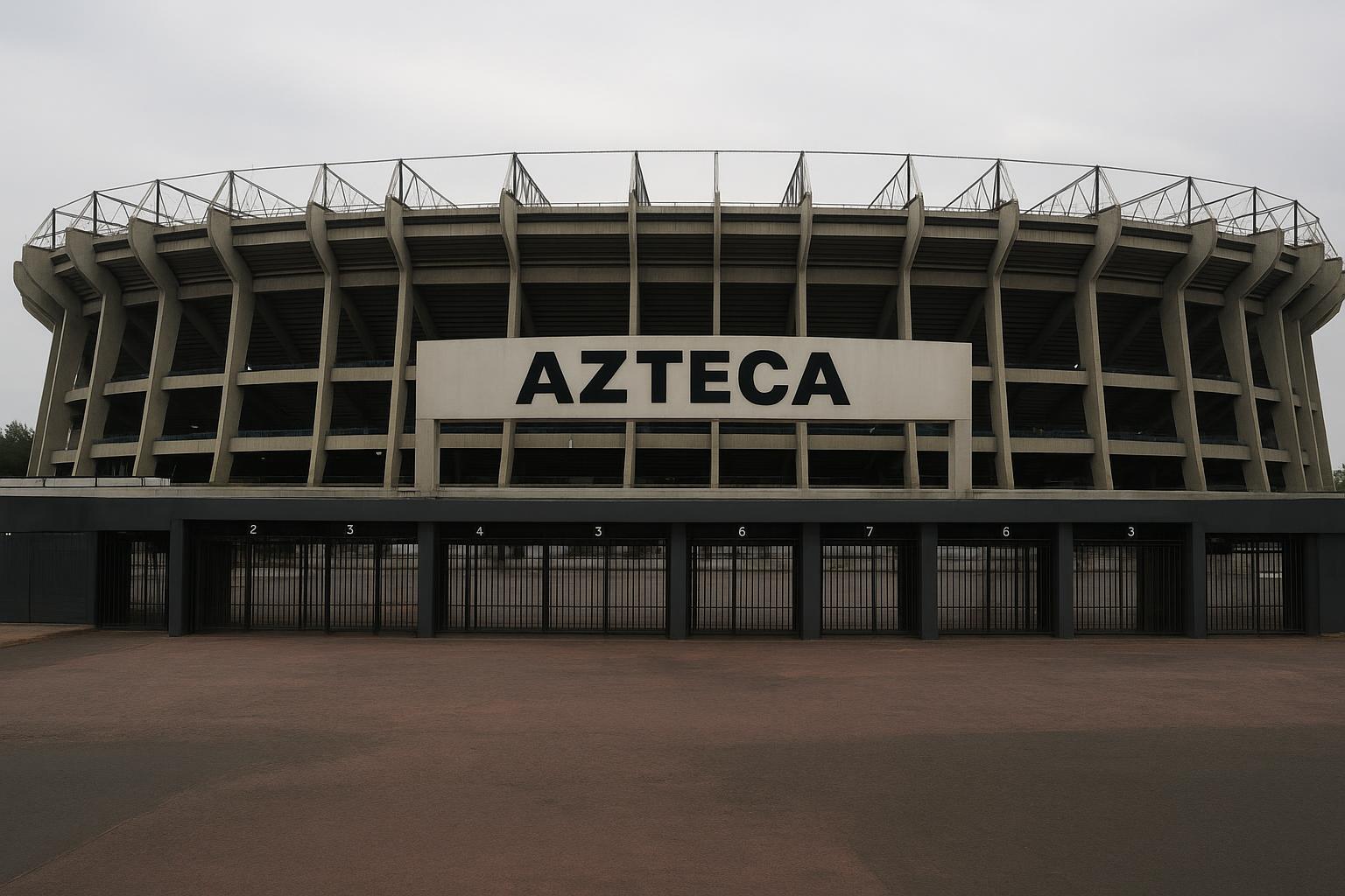 Omgeving rond het Estadio Azteca (Estadio Banorte) in Mexico voorafgaand aan een wedstrijd