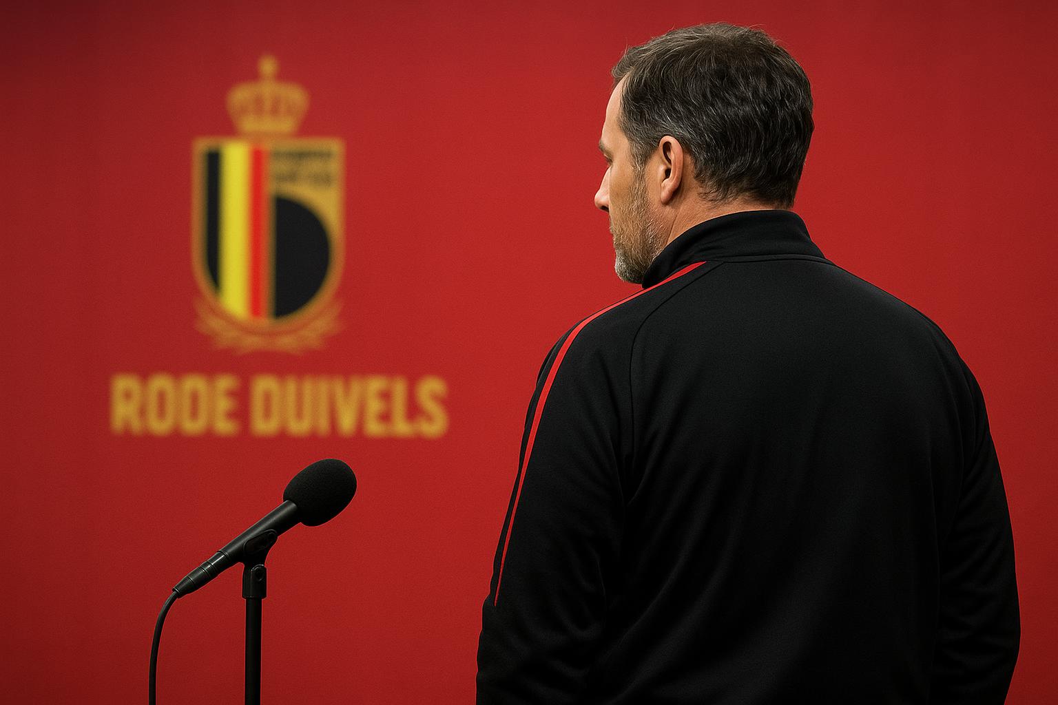 Rudi Garcia langs de zijlijn bij de Rode Duivels