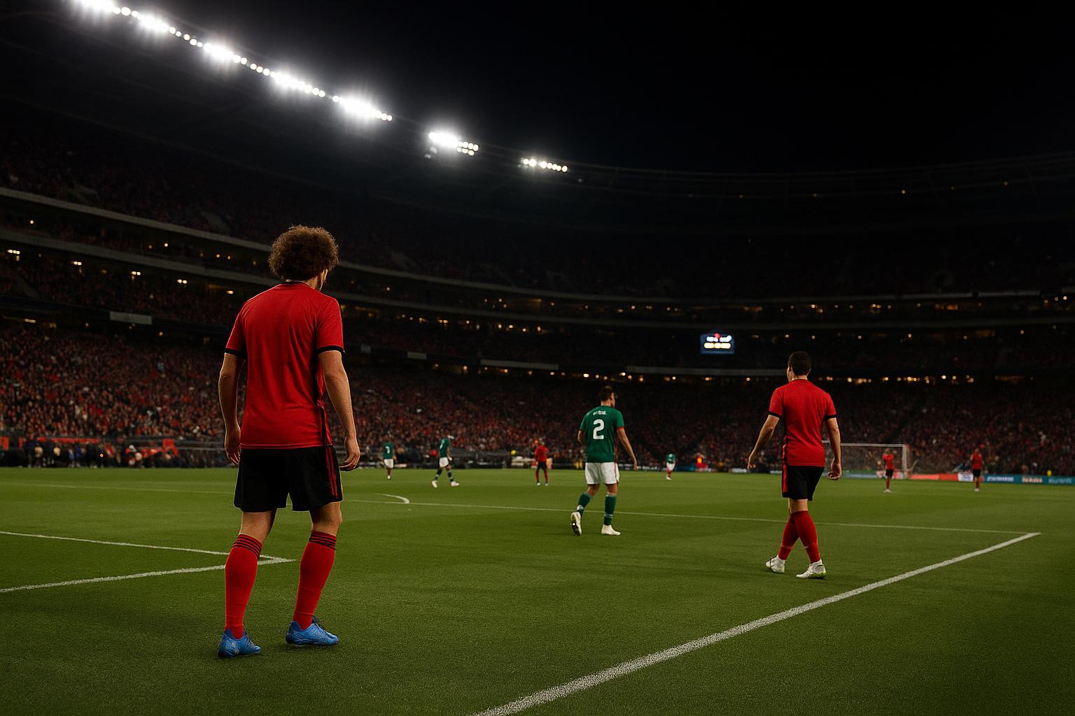 Stadionomgeving in de VS in aanloop naar België-Mexico, met focus op de voorbereiding van de Rode Duivels