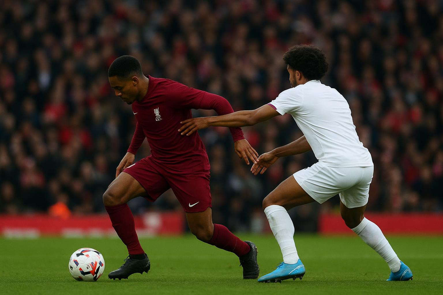 Crysencio Summerville in actie tijdens een wedstrijd van West Ham United