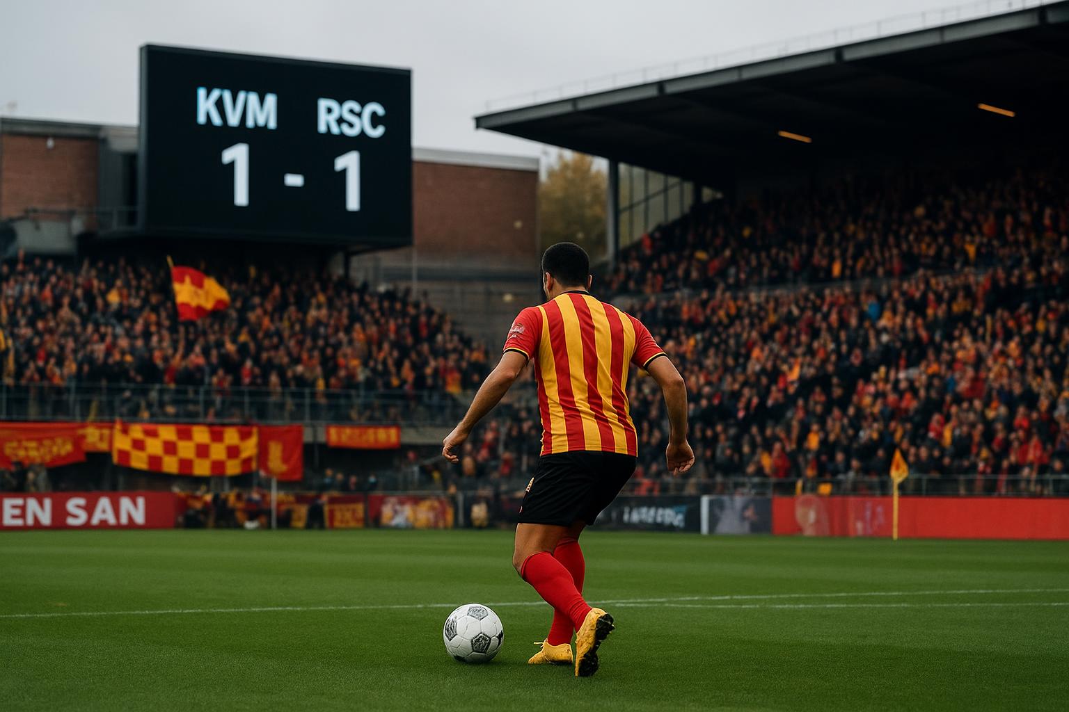 Sfeerbeeld rond KV Mechelen in de strijd om Play-Off 1 in de Jupiler Pro League