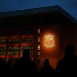 Anfield in Liverpool in een transfersfeer, zonder herkenbare gezichten