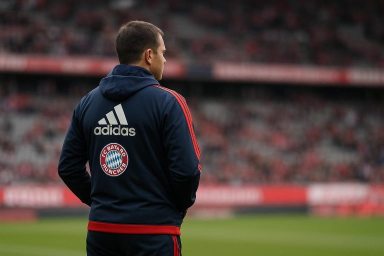 Vincent Kompany als coach van Bayern München langs de zijlijn