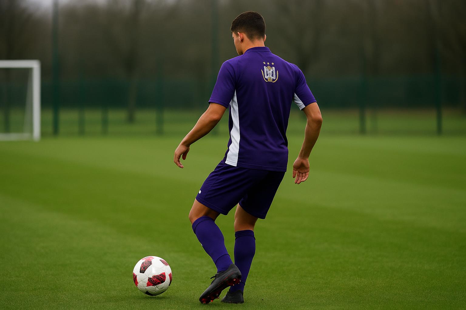Nunzio Engwanda van RSC Anderlecht in trainingscontext