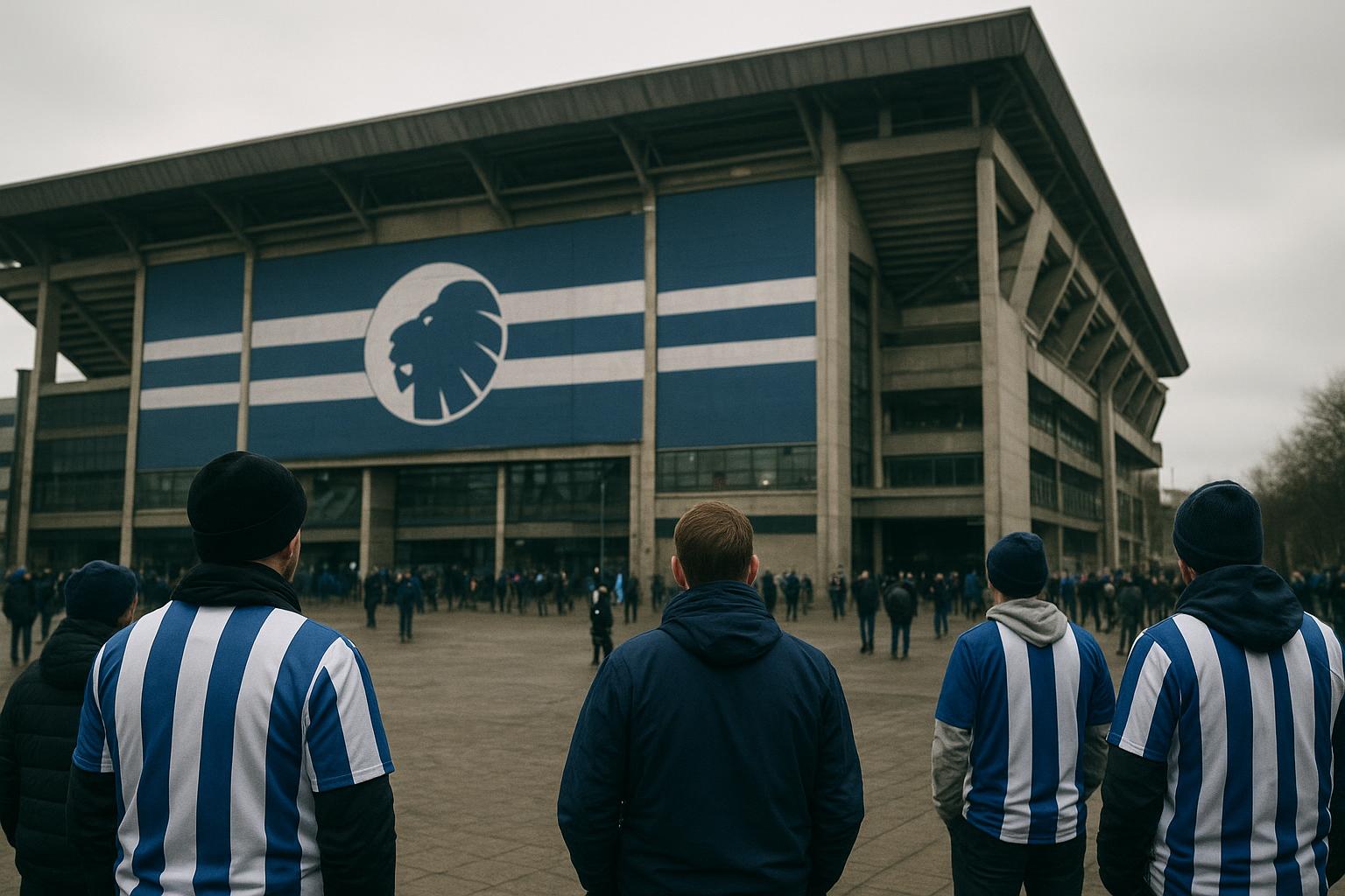 Sfeerbeeld rond het Parken-stadion van FC Kopenhagen na trainerswissel