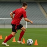 Nathan Ngoy tijdens een training met de Rode Duivels op stage in de Verenigde Staten