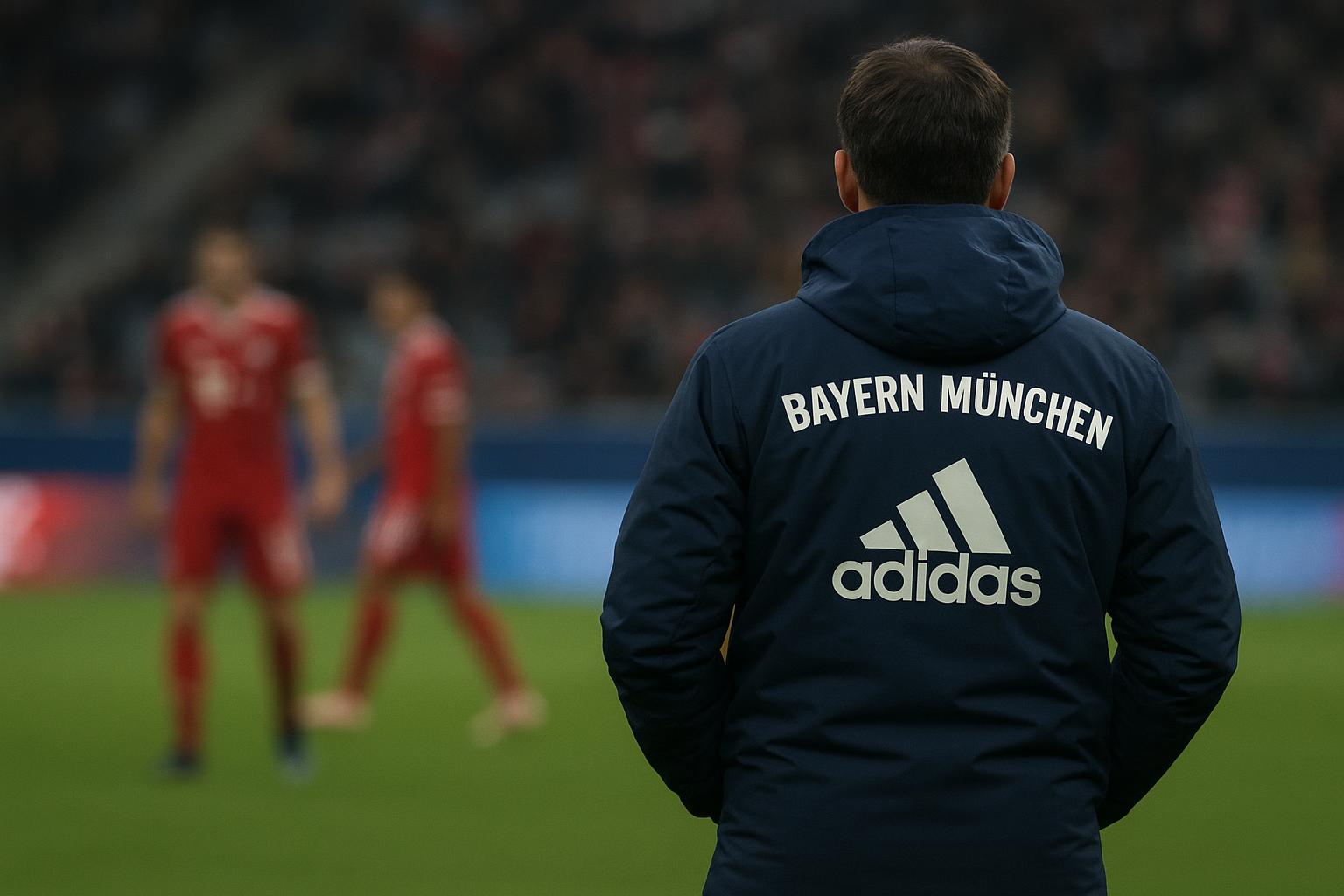 Vincent Kompany langs de zijlijn bij Bayern München in een transfersfeer