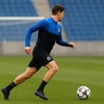 Nicolo Tresoldi van Club Brugge tijdens een trainingsmoment