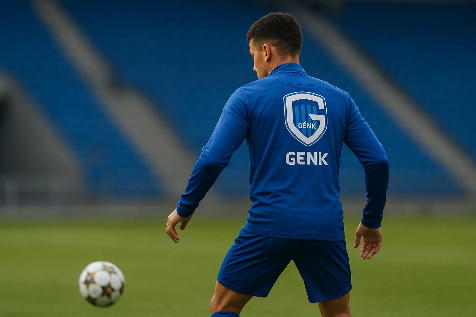 Jong Genk-middenvelder Kenan Haroun in trainingscontext