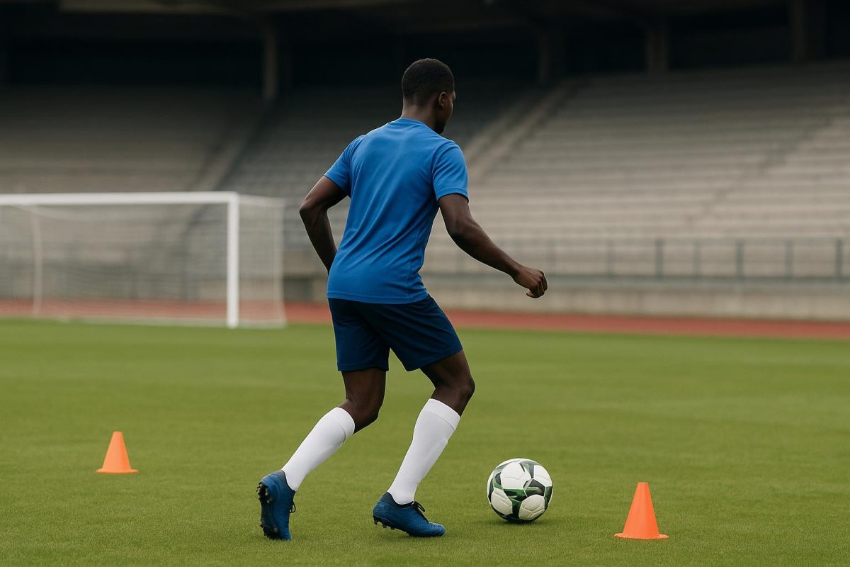 Rayane Bounida in trainingscontext zonder herkenbare gezichten