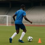 Rayane Bounida in trainingscontext zonder herkenbare gezichten