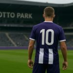 Thorgan Hazard in actie voor RSC Anderlecht in het Lotto Park