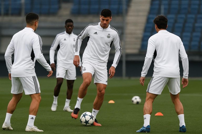 Real Madrid-spelers op training terwijl de club speurt naar een nieuwe topmiddenvelder