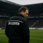 Felice Mazzu langs de zijlijn tijdens Anderlecht tegen OH Leuven in Lotto Park