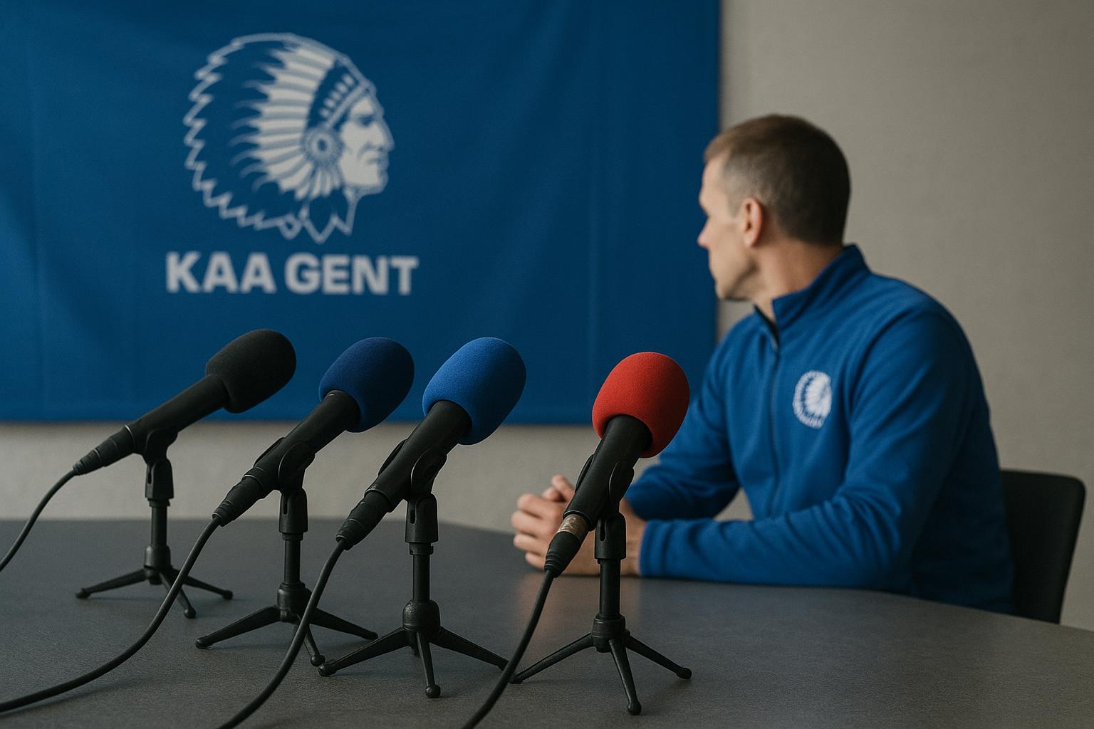 Sfeerbeeld rond KAA Gent in context van het debat over competitiehervorming en U23-regels