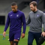 Danylo Sikan van Anderlecht tijdens een trainingsmoment in het Lotto Park