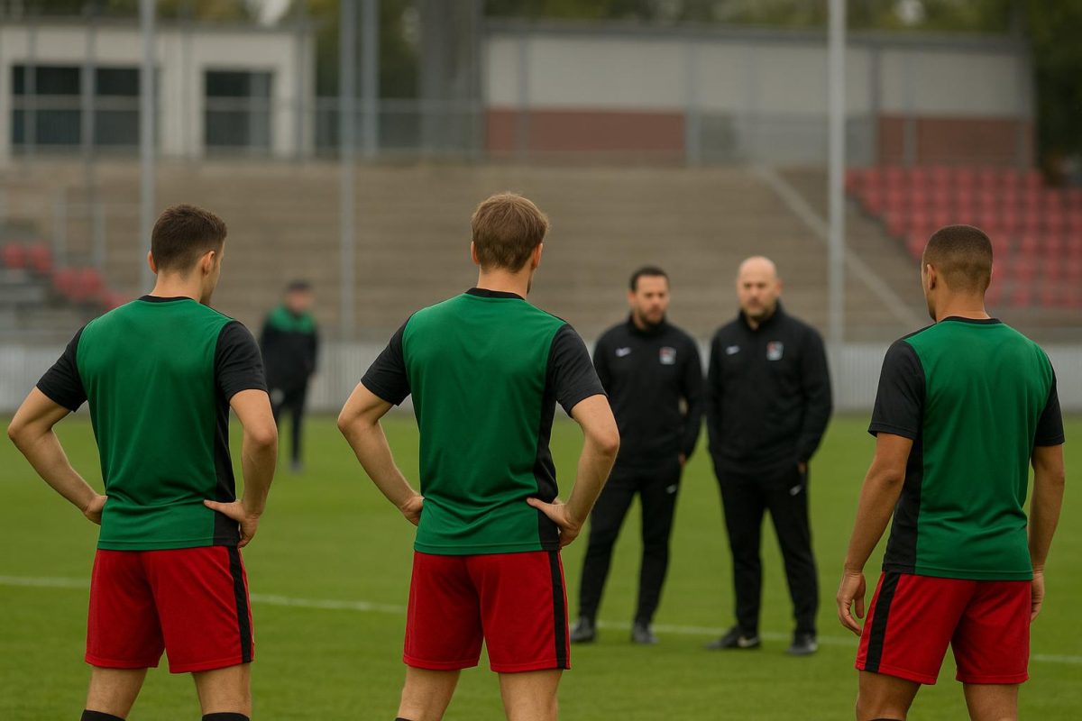 Tjaronn Chery van NEC tijdens een trainingsmoment in Nijmegen