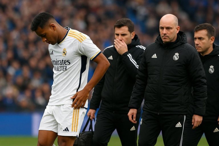 Rodrygo van Real Madrid in het stadion tijdens een wedstrijdmoment